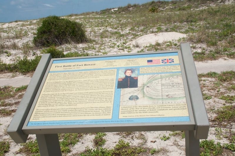First Battle of Fort Bowyer Marker image. Click for full size.