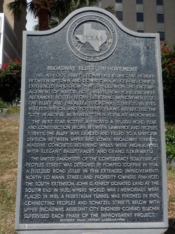 Broadway Bluff Improvement Marker image. Click for full size.