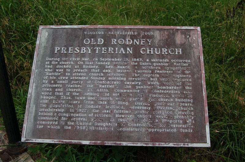 Old Rodney Presbyterian Church Marker image. Click for full size.