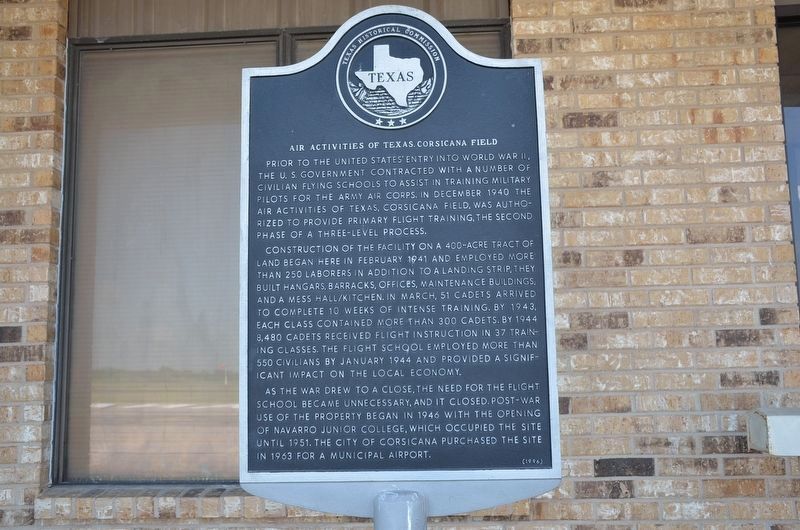 Air Activities of Texas Corsicana Field Marker. Click for full size. Air Activities of Texas Corsicana Field Marker image. Click for full size.