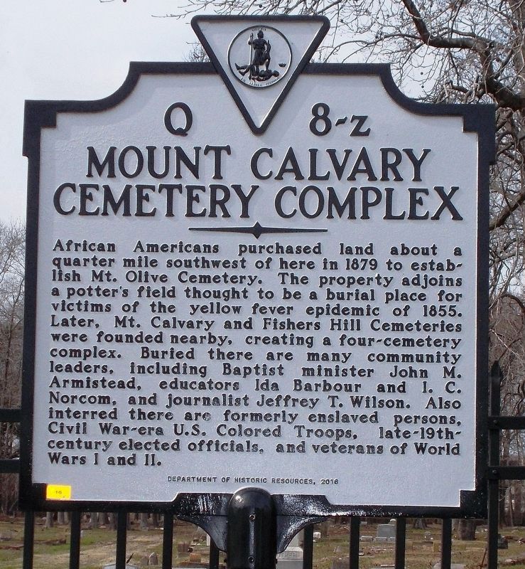 Mount Calvary Cemetery Complex Marker image. Click for full size.