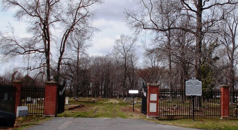 Mount Calvary Cemetery main entrance.. Click for full size. Mount Calvary Cemetery main entrance. image. Click for full size.