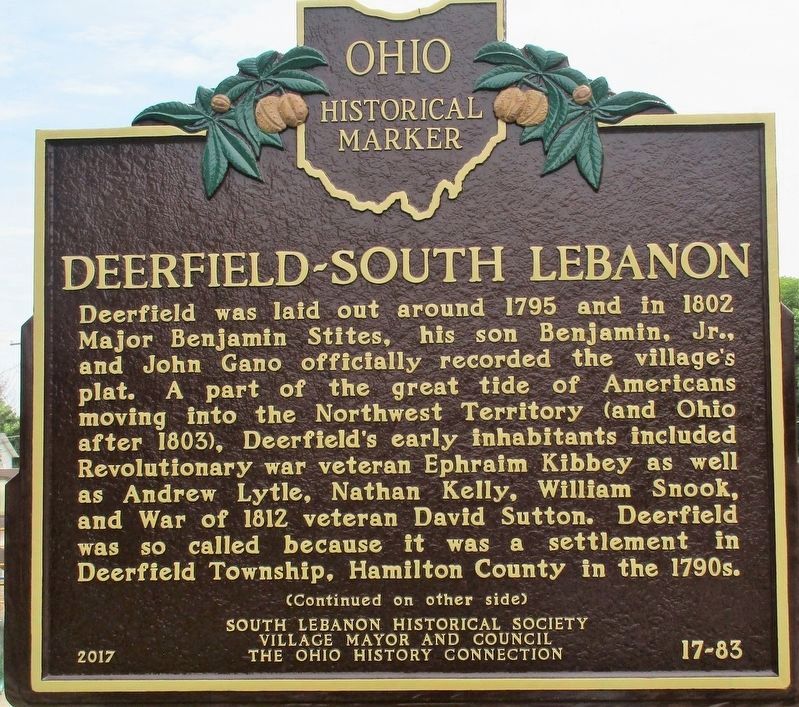 Deerfield- South Lebanon Marker image. Click for full size.