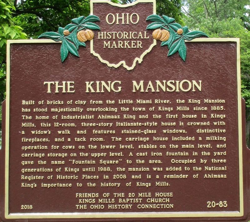 The King Mansion Marker image. Click for full size.