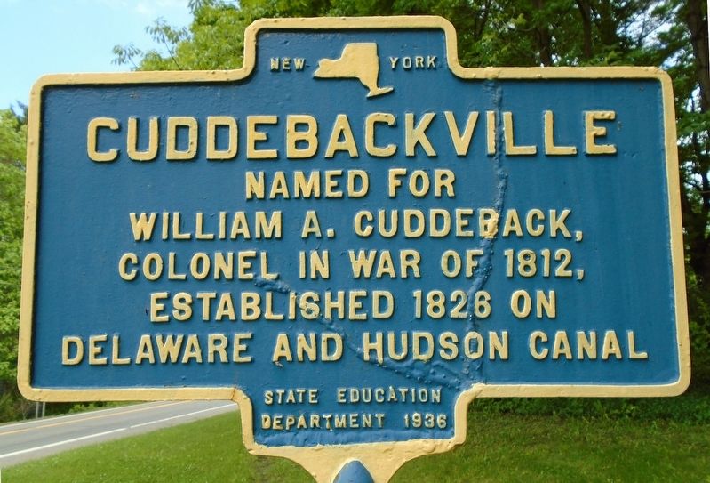 Cuddebackville Marker image. Click for full size.