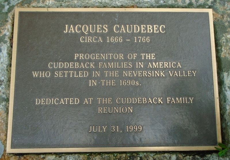 Jacques Caudebec Marker image. Click for full size.