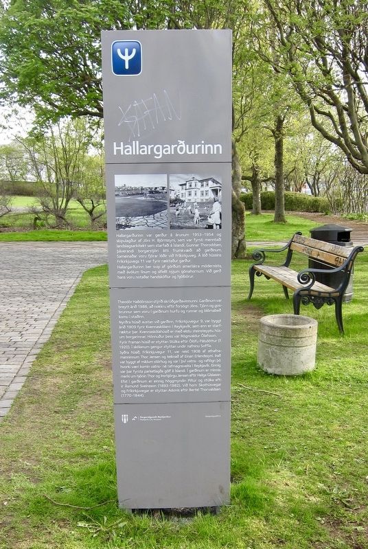 Hallargarðurinn Marker - Icelandic Side image. Click for full size.