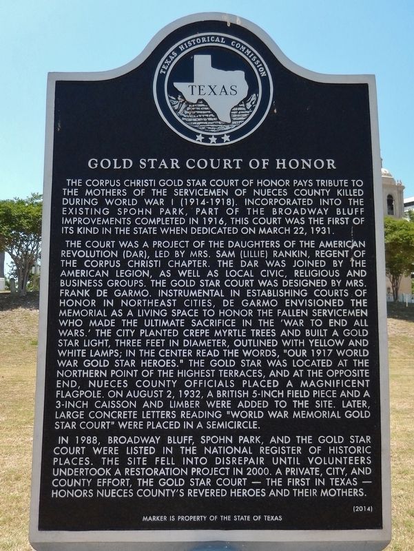 Gold Star Court of Honor Marker image. Click for full size.
