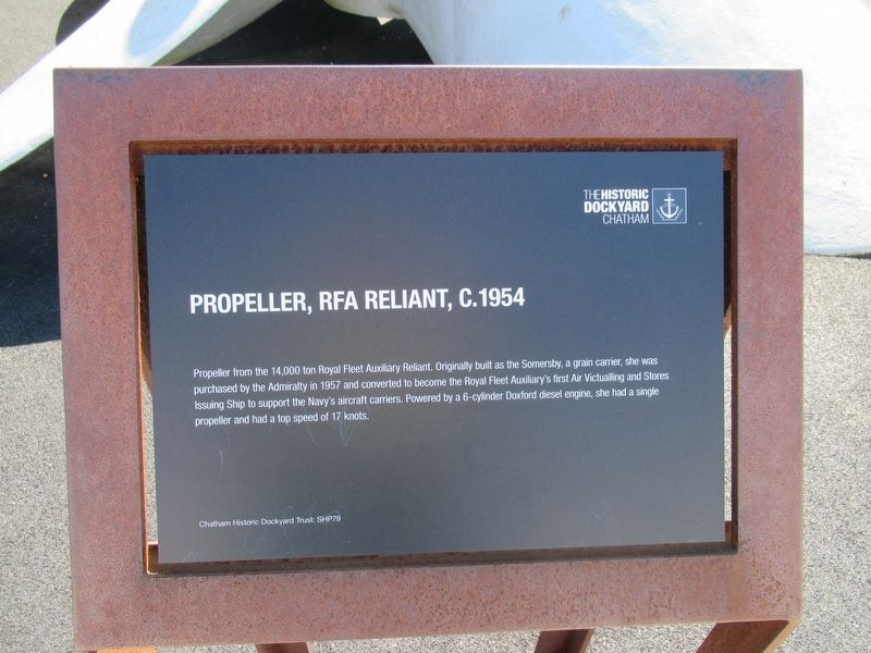 Propeller, RFA Reliant, c.1954 Marker image. Click for full size.