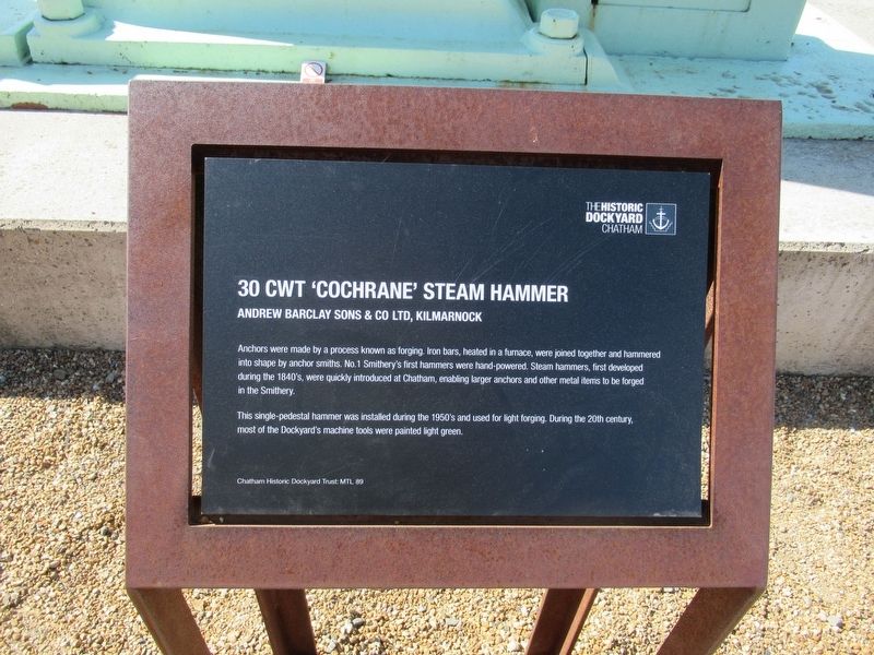 30 CWT ‘Cochrane’ Steam Hammer Marker image. Click for full size.