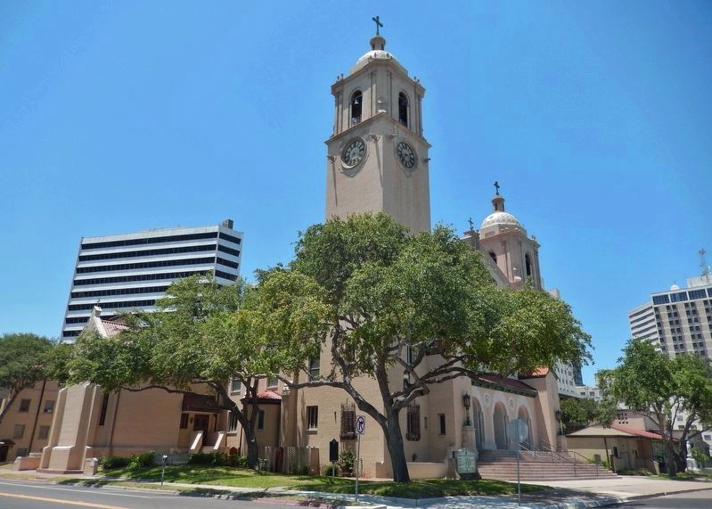 Corpus Christi Cathedral (<i>view from marker</i>). Click for full size. Corpus Christi Cathedral (<i>view from marker</i>) image. Click for full size.
