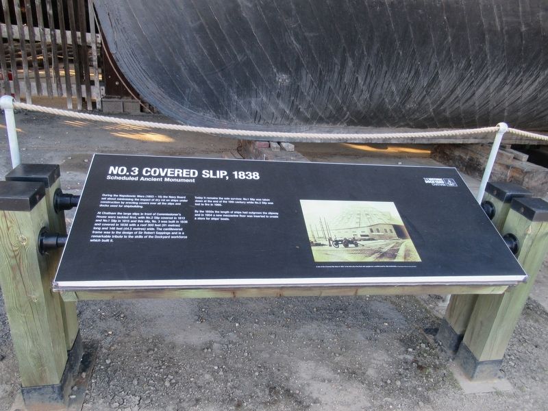 No. 3 Covered Slip, 1838 Marker image. Click for full size.