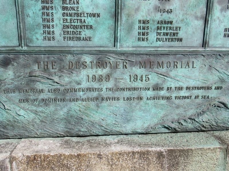 The Destroyer Memorial - Detail image. Click for full size.