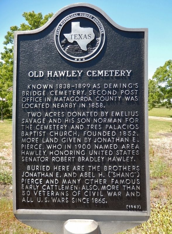 Old Hawley Cemetery Marker image. Click for full size.