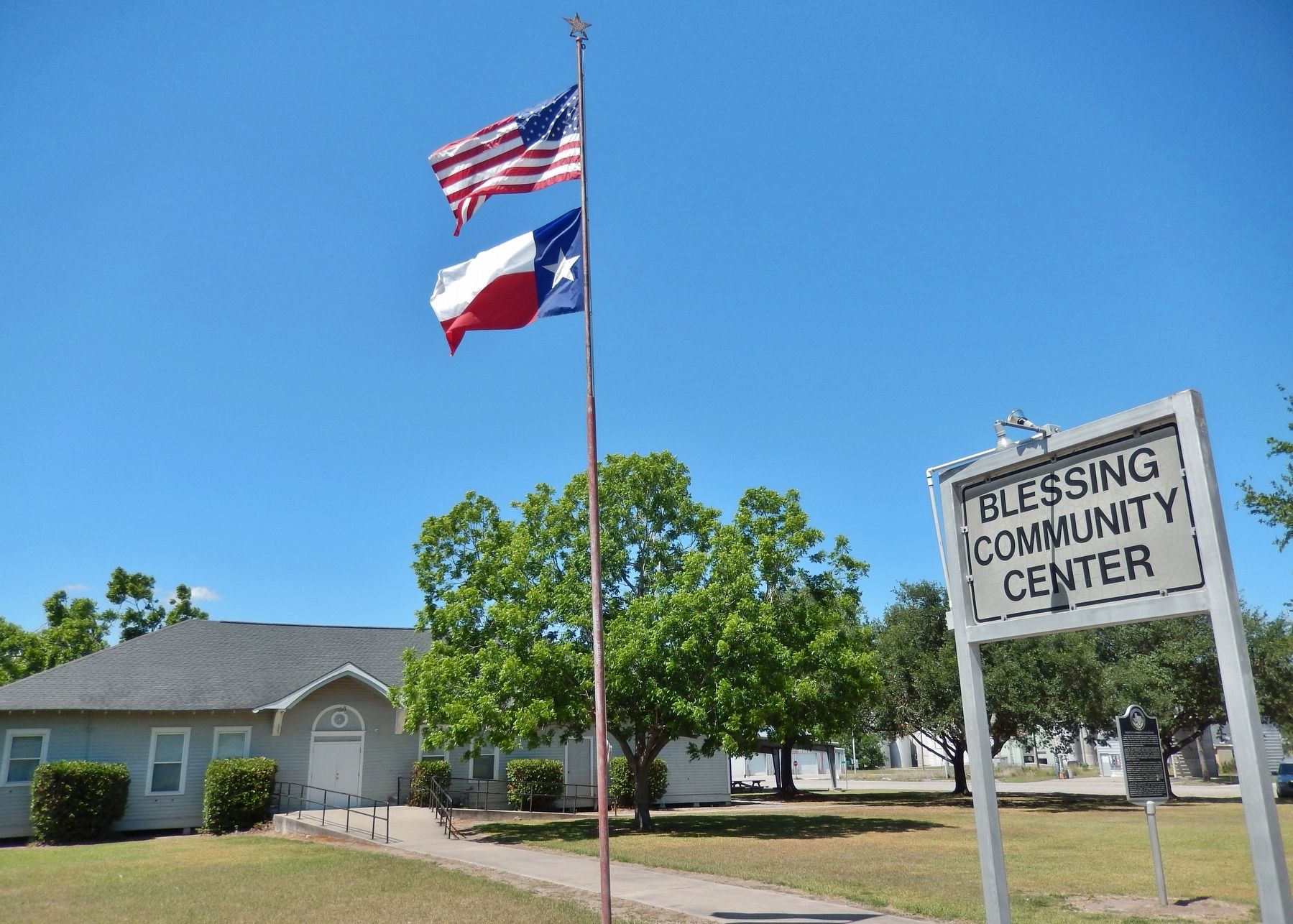 Blessing Community Center (<i>marker in background</i>) image. Click for full size.