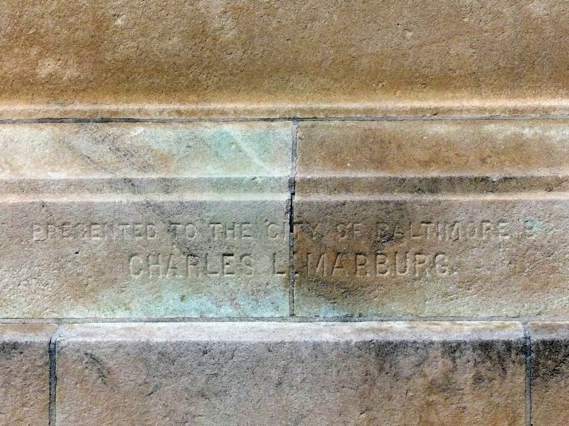 Presented to the City of Baltimore By<br>Charles L. Marburg image. Click for full size.