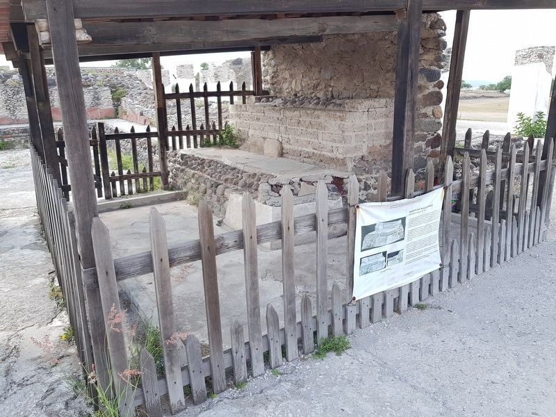 The remains of a bench at The Burnt Palace image. Click for full size.