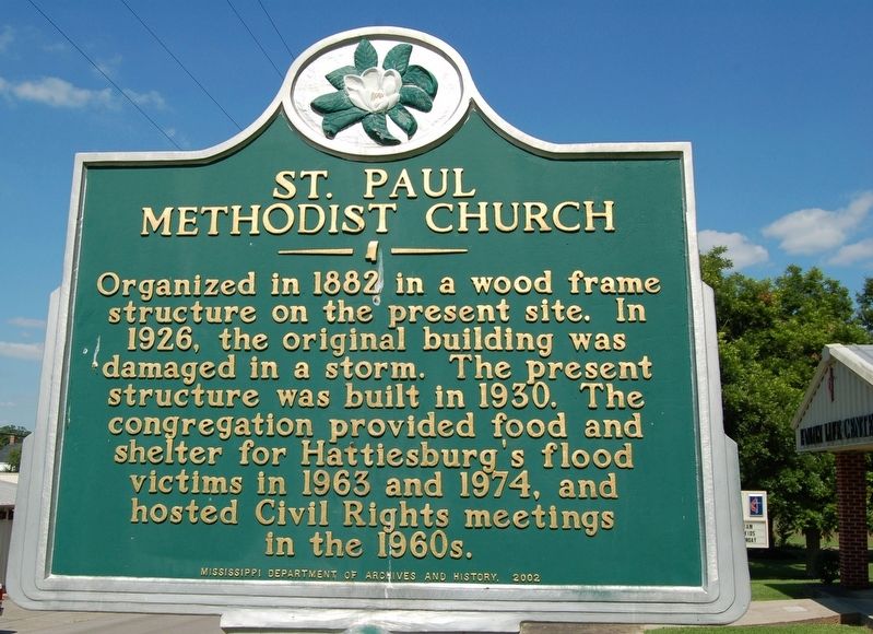 St. Paul Methodist Church Marker image. Click for full size.