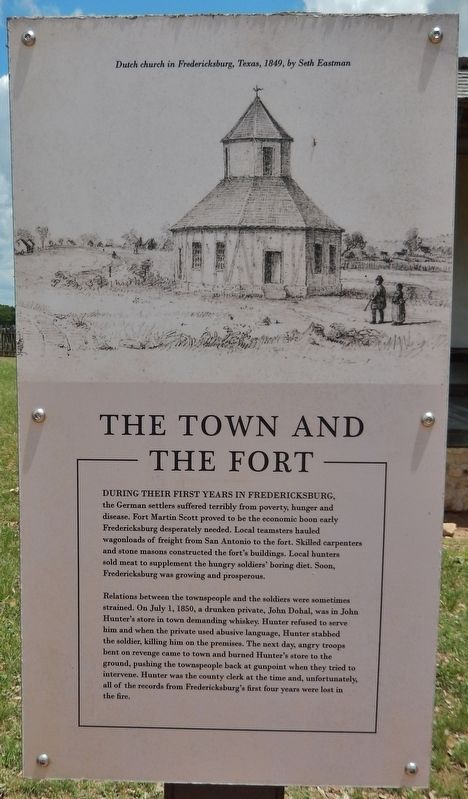 The Town and the Fort Marker image. Click for full size.