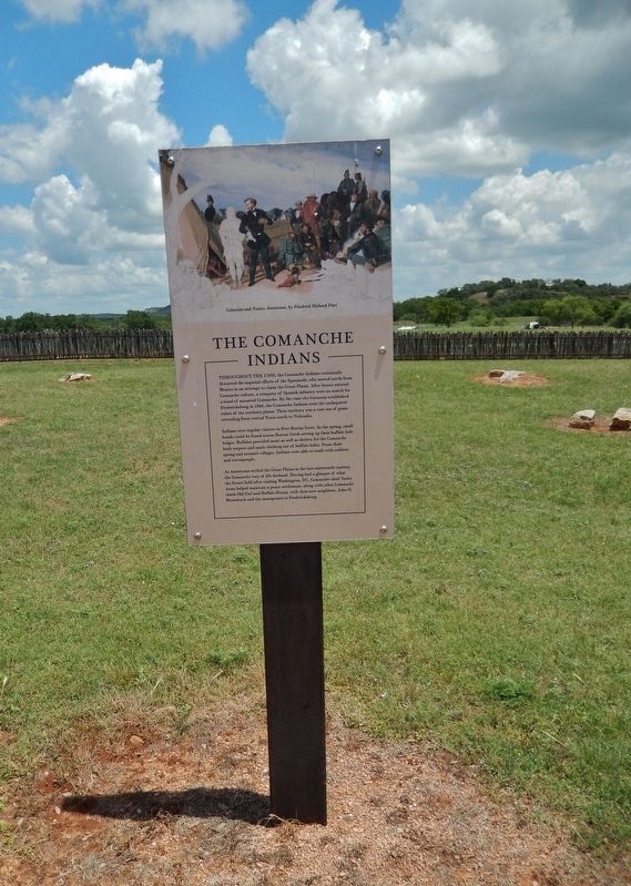 The Comanche Indians Marker (<i>tall view</i>) image. Click for full size.