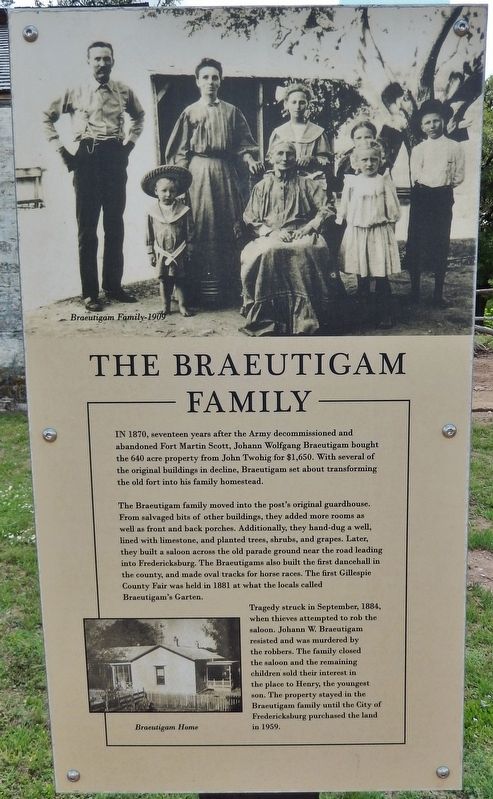 The Braeutigam Family Marker image. Click for full size.