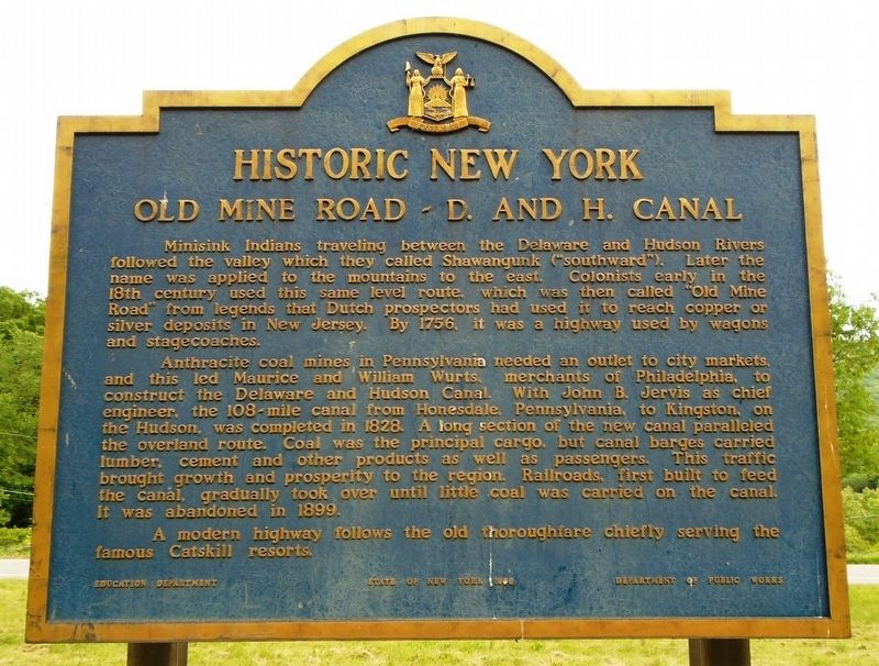 Old Mine Road ~ D. and H. Canal Marker. Click for full size. Old Mine Road ~ D. and H. Canal Marker image. Click for full size.