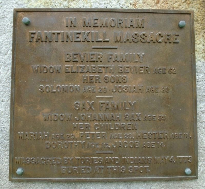 Fantinekill Massacre Memorial Marker image. Click for full size.