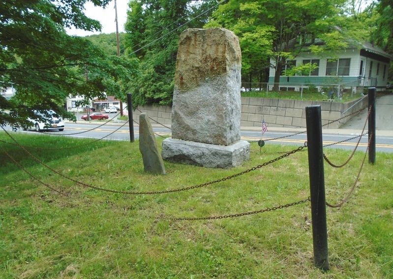 Fantinekill Massacre Memorial and Original Fieldstone Burial Marker image. Click for full size.