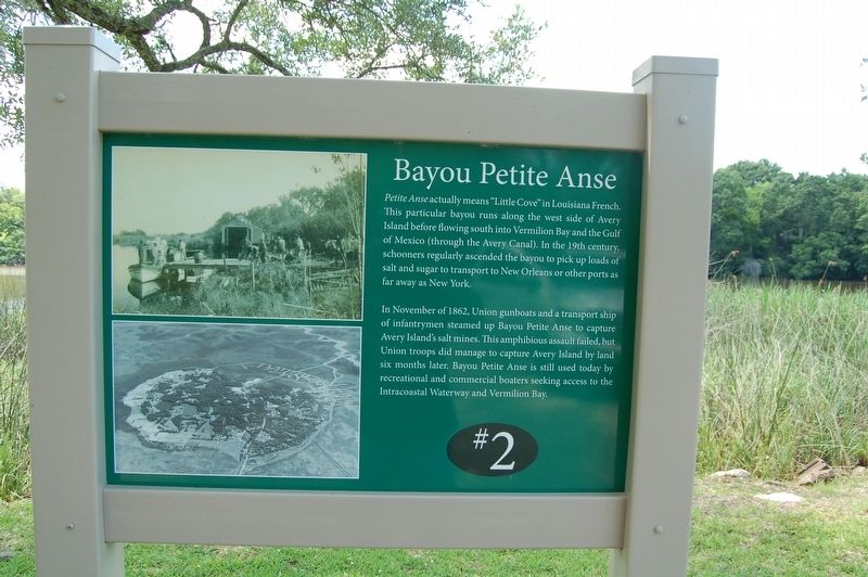 Bayou Petite Anse Marker image. Click for full size.