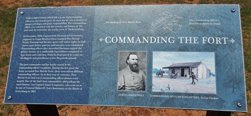 Commanding the Fort Marker - old marker. Click for full size. Commanding the Fort Marker - old marker image. Click for full size.