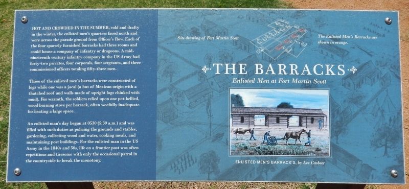 The Barracks Marker - old marker. Click for full size. The Barracks Marker - old marker image. Click for full size.