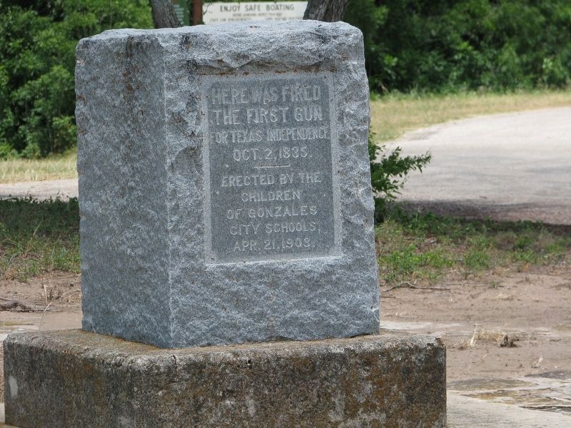 Here was Fired First Gun for Texas Independence Marker. Click for full size. Here was Fired First Gun for Texas Independence Marker image. Click for full size.