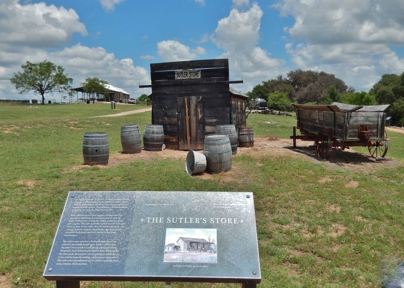 The Sutler's Store Marker (<i>wide view</i>) image. Click for full size.