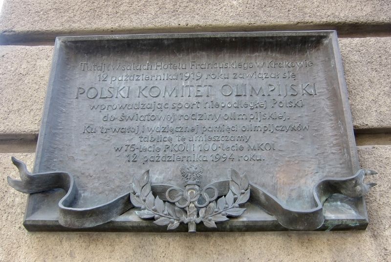 Polski Komitet Olimpijski / The Polish Olympic Committee Marker image. Click for full size.
