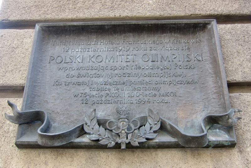 Polski Komitet Olimpijski / The Polish Olympic Committee Marker. Click for full size. Polski Komitet Olimpijski / The Polish Olympic Committee Marker image. Click for full size.