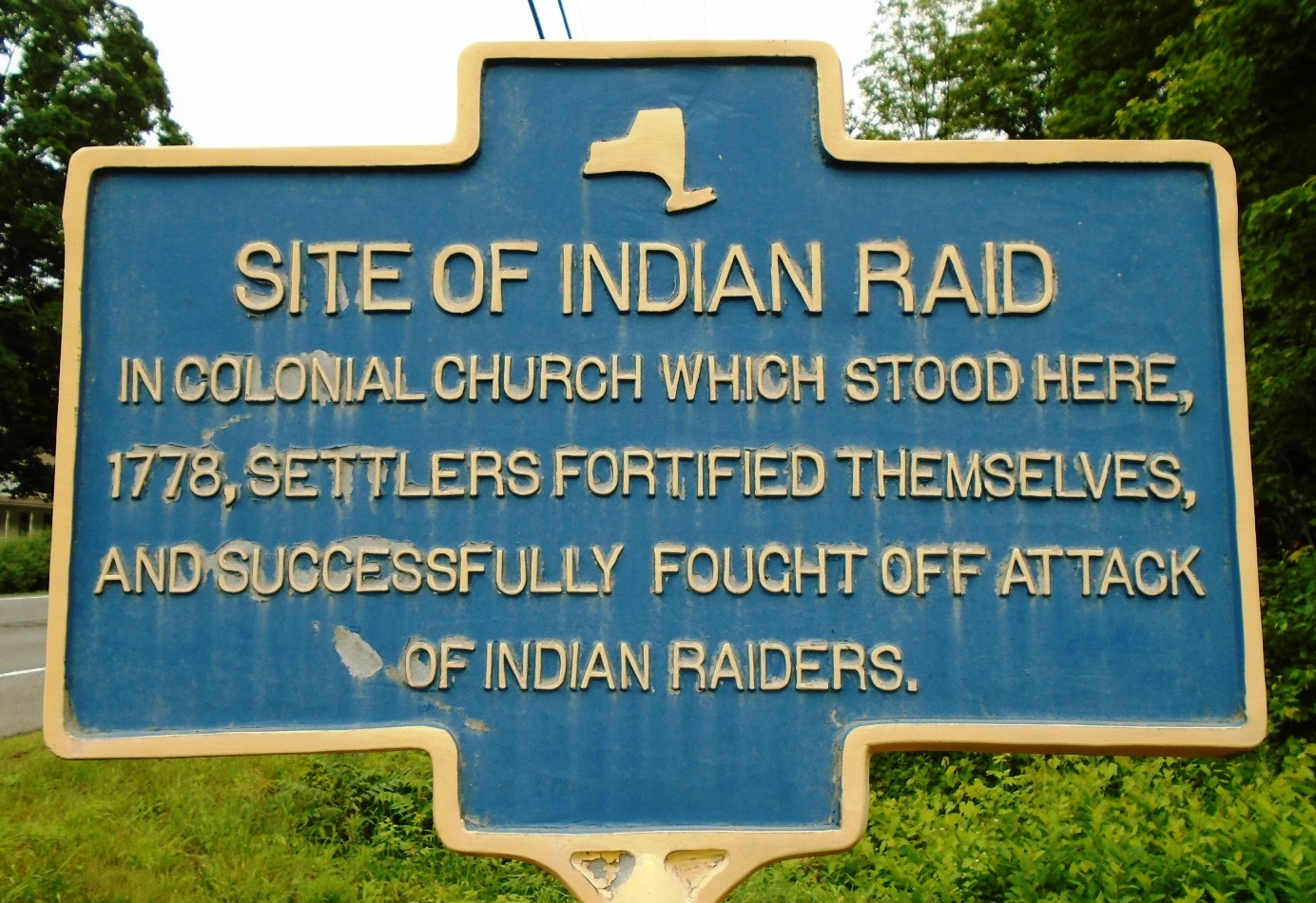 Site of Indian Raid Marker