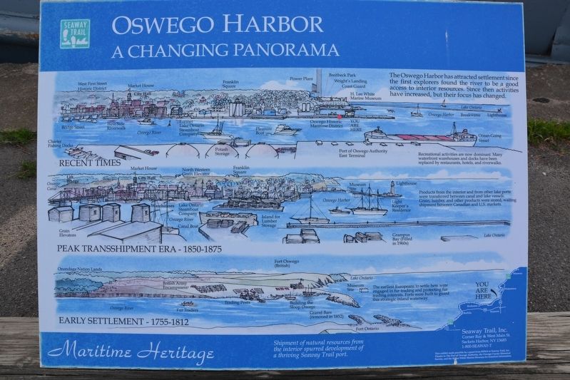 Oswego Harbor Marker image. Click for full size.