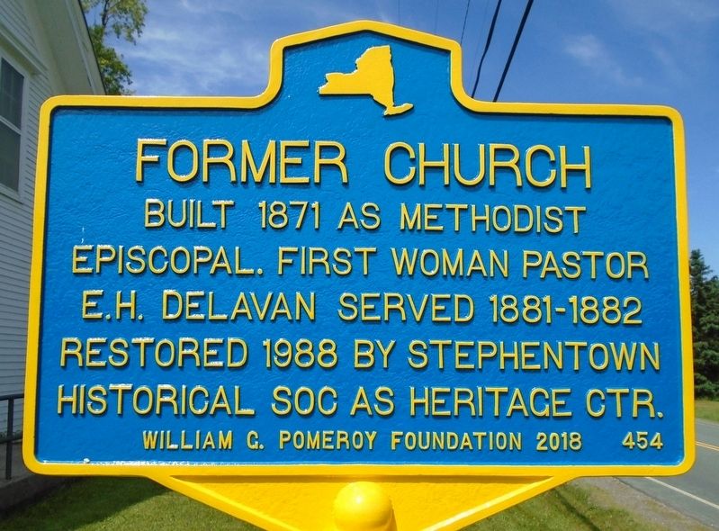 Former Church Marker image. Click for full size.