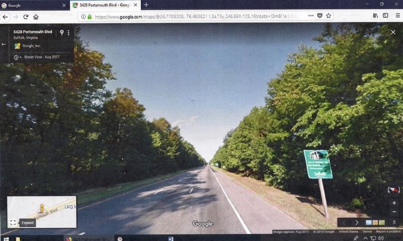 Exhibit D: 2017 Location of the Suffolk Promotional Sign. image. Click for full size.