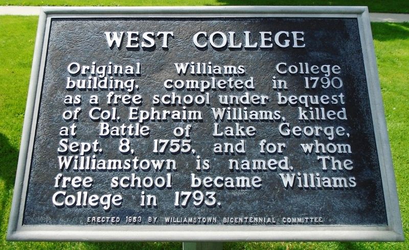 West College Marker image. Click for full size.