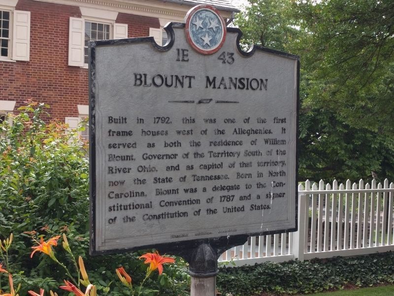 Blount Mansion Marker image. Click for full size.