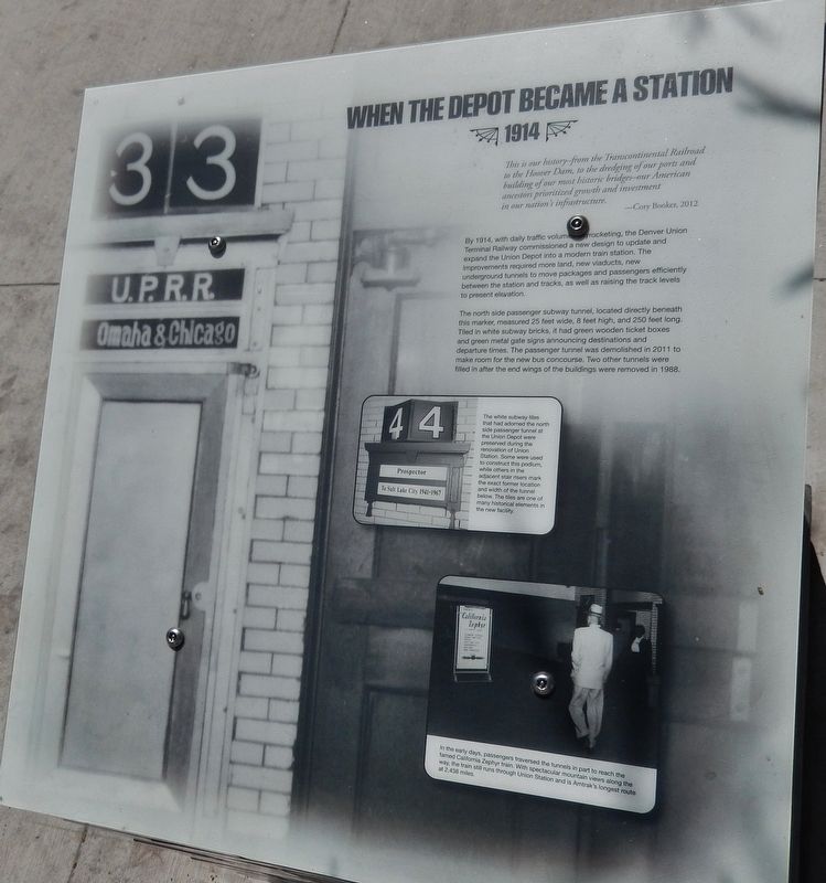 When the Depot Became a Station Marker. Click for full size. When the Depot Became a Station Marker image. Click for full size.