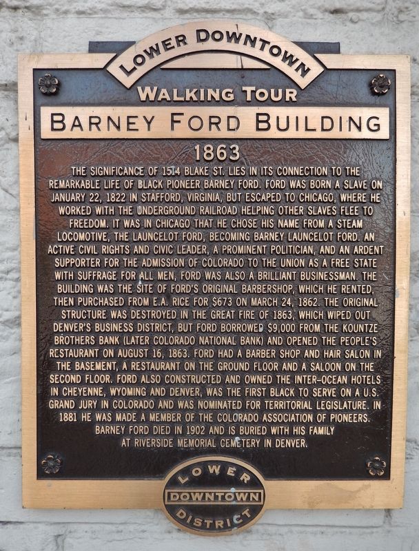 Barney Ford Building Marker image. Click for full size.