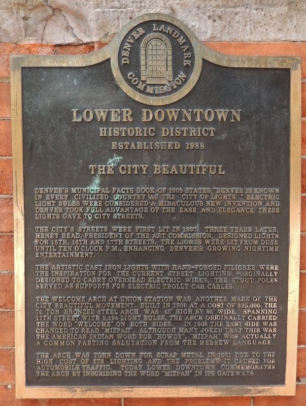 The City Beautiful Marker. Click for full size. The City Beautiful Marker image. Click for full size.