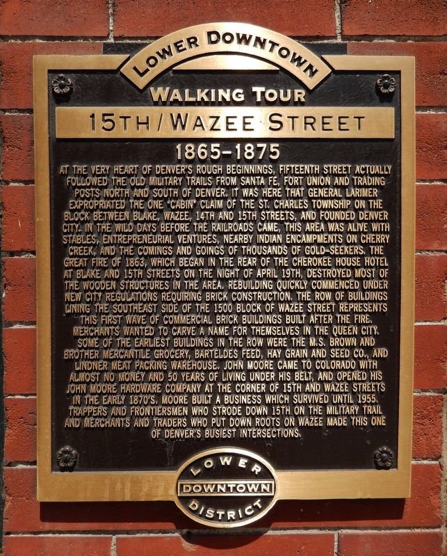 15th / Wazee Street Marker image. Click for full size.