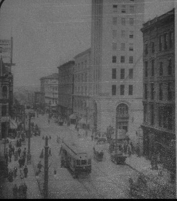 Marker detail: Denver's early streetcars image. Click for full size.