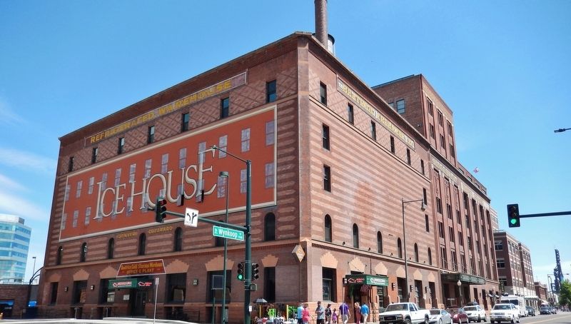Littleton Creamery/Beatrice Cold Storage (<i>former warehouse with decorative brick banding</i>). Click for full size. Littleton Creamery/Beatrice Cold Storage (<i>former warehouse with decorative brick banding</i>) image. Click for full size.