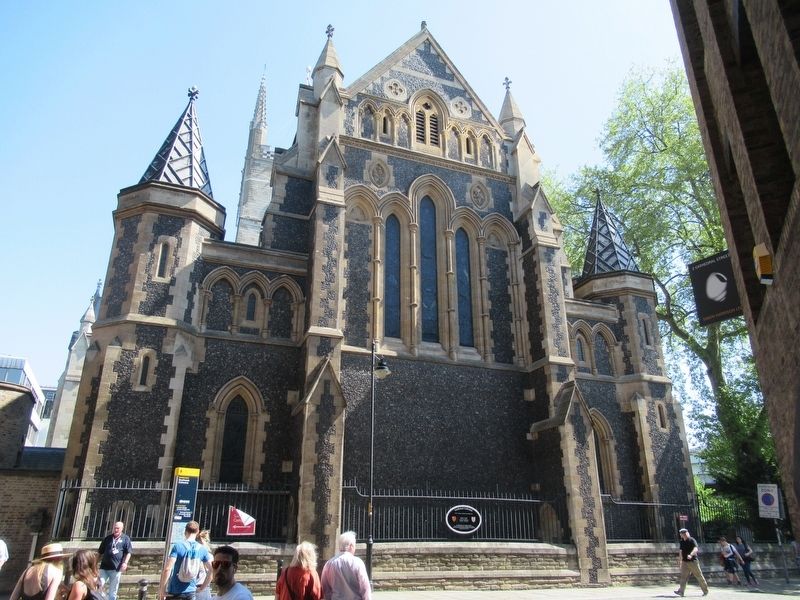 Southwark Cathedral Marker. Click for full size. Southwark Cathedral Marker image. Click for full size.