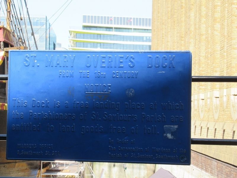 St. Mary Overies Dock Marker image. Click for full size.