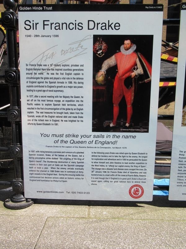 Sir Francis Drake Marker. Click for full size. Sir Francis Drake Marker image. Click for full size.